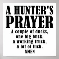 Hunter's Prayer Funny Poster