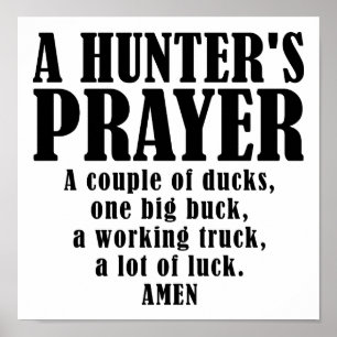Hunter's Prayer Funny Poster