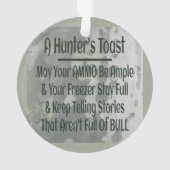 Hunters Toast Funny Green Camouflage Ornament (achterkant)