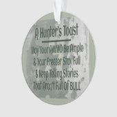Hunters Toast Funny Green Camouflage Ornament (voorkant)