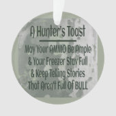 Hunters Toast Funny Green Camouflage Ornament (voorkant)