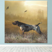 Hunteseizoen, Duitse kustwijzer Tapest Canvas Afdruk (Insitu (Houten vloer))