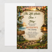 Hunting and Fishing Camo Boy birthday Invitation (Devant / Derrière)