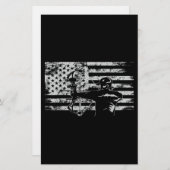 Hunting Archer American Flag Bowhunting Hunt Briefpapier (Voorkant / Achterkant)
