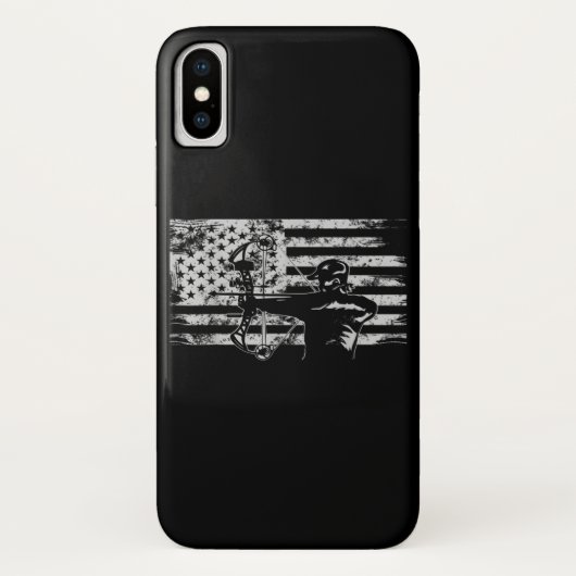 Hunting Archer American Flag Bowhunting Hunt Case-Mate iPhone Case (Achterkant)