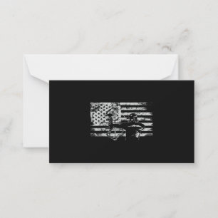 Hunting Archer American Flag Bowhunting Hunt Notitiekaartje