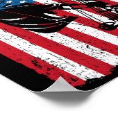 Hunting Archer Amerikaanse vlag Bowhunting Bowhunt Poster (Hoek)