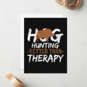 Hunting boar Hog Notitiekaartje (Voorkant / Achterkant in situ)