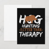 Hunting boar Hog Notitiekaartje (Voorkant / Achterkant)