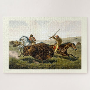 Hunting buffalo legpuzzel