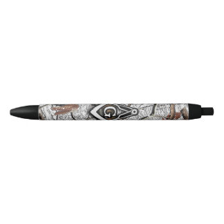 Hunting Camouflage Square Compass 3 Zwarte Inkt Pen