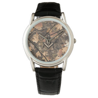 Hunting Camouflage Square Compass Horloge