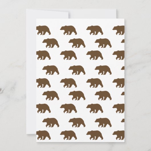 Hunting Camping Beary First Boy 1st Birthday Kaart (Achterkant)