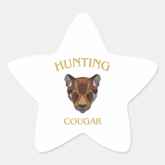 hunting cougar sticker (Voorkant)
