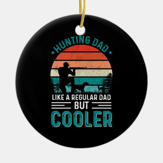 Hunting Dad Keramisch Ornament (Voorkant)