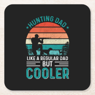 Hunting Dad Vierkante Kartonnen Onderzetter