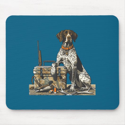 Hunting Dog Inter Bird Dog Duck Hunter Camo Retrie Muismat (Voorkant)