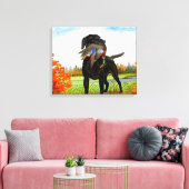 Hunting Dog Painting Wrapped Canvas Afdruk (Insitu (Woonkamer))