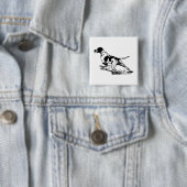 Hunting Dog Vierkante Button 5,1 Cm (In situ)