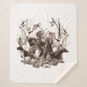 Hunting dogs, Pistolen honden, jachtseizoen Wood W Sherpa Deken