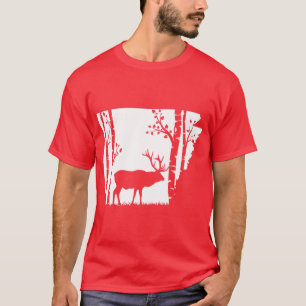 Hunting ELK of Wapiti Arkansas Map forest  T-shirt