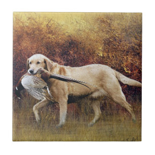 Hunting faasant, Autumn Tapestry Metal Print Coff Tegeltje
