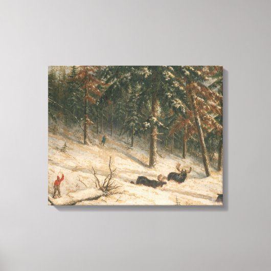 Hunting Moose Canvas Afdruk (Voorkant)
