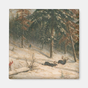 Hunting Moose Magneet