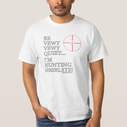 Hunting n00bl3ts t-shirt (Voorkant)