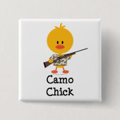 Hunting Rifle Camo Chick Button (Voorkant)