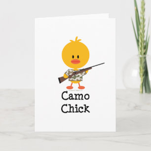 Hunting Rifle Camo Chick Wenskaart Kaart