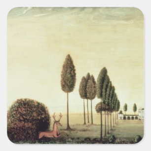 Hunting Scene 2 Vierkante Sticker