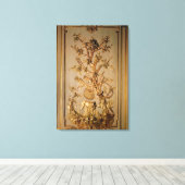 Hunting scène, houtpaneling uit eetkamer canvas afdruk (Insitu (Houten vloer))