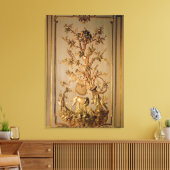 Hunting scène, houtpaneling uit eetkamer canvas afdruk (Insitu (Woonkamer))