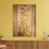 Hunting scène, houtpaneling uit het eten canvas afdruk (Insitu (Woonkamer))