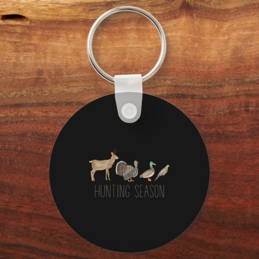 Hunting Season Kids Deer Turkey Duck Dove Toddler Sleutelhanger (Voorkant)