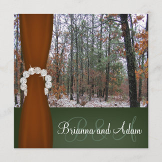 Hunting Theme Winter Camo Wedding Invitation Kaart