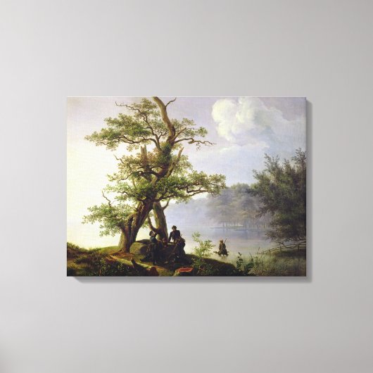 Hunting Waterfowl, 1828 Canvas Afdruk (Voorkant)