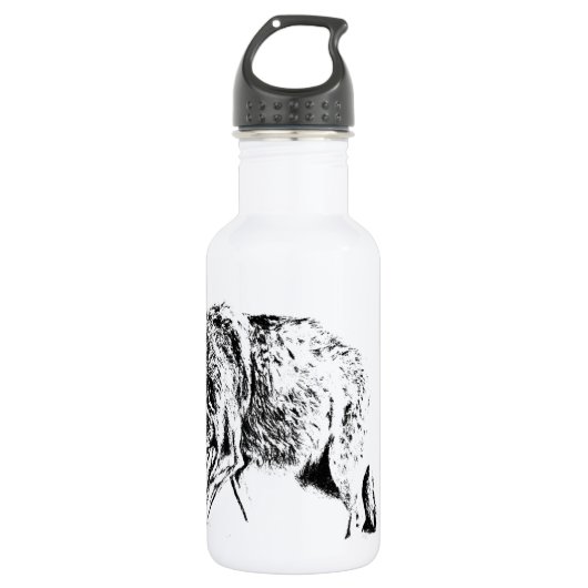 Hunting Wolf Waterfles (Voorkant)