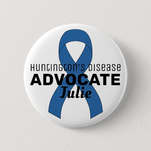 Huntington Advocate Ribbon White Button (Voorkant)