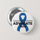 Huntington Advocate Ribbon White Button (Voorkant /achterkant)