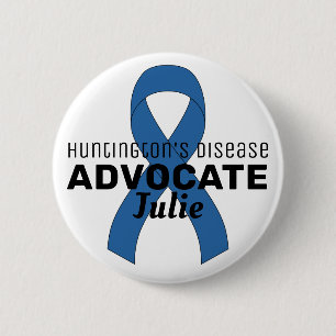 Huntington Advocate Ribbon White Button