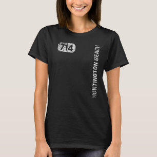 Huntington Beach California 714 Area Code  T-shirt