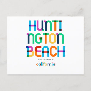 Huntington Beach California Mid Century, Pop Art, Briefkaart