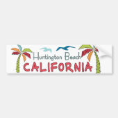 Huntington Beach California palms Bumpersticker (Voorkant)