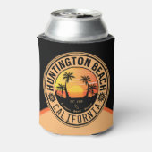 Huntington Beach California Retro Sunset 60s Blikjeskoeler (Blikje Achterkant)