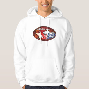 Huntington Beach California surfer wave hoodie