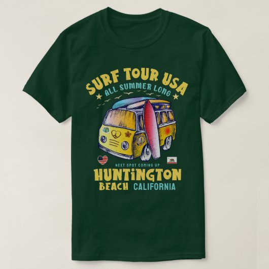 Huntington Beach California T-shirt (Design voorkant)