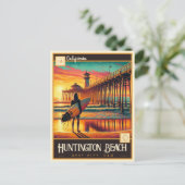 Huntington Beach, Californie | Carte postale Vinta (Debout devant)