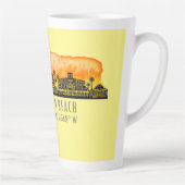 Huntington Beach City Silhouette Latte Mok (Rechts)